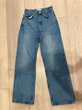 Reformation Wilder High Rise Wide Leg Cropped Jeans